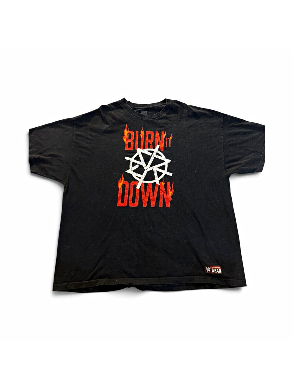 WWE Burn It Down T-Shirt Black Authentic Wear 3X